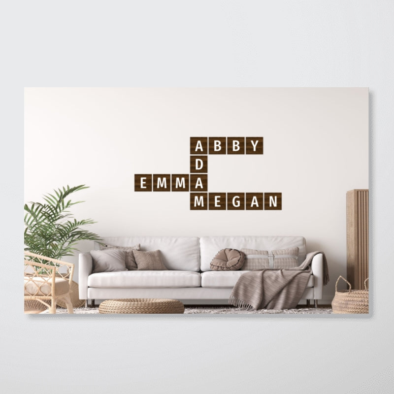 Hand Painted Wall Scrabble Tiles